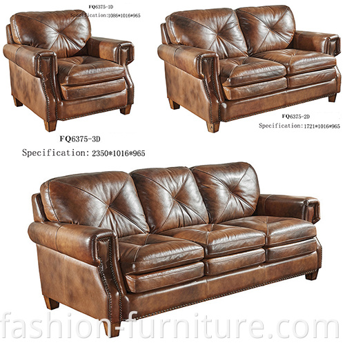 Leather 321 Set Sofa